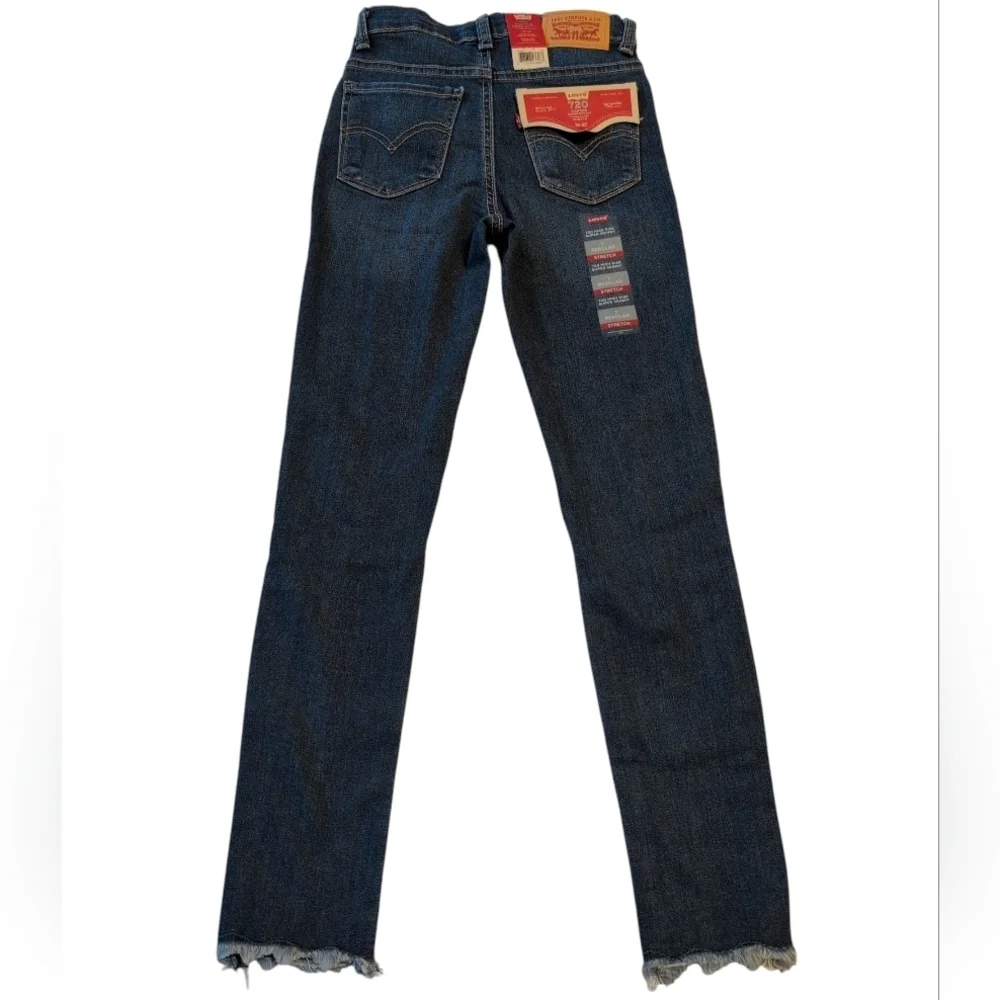 Levi's Dark Blue Distressed Skinny Jeans